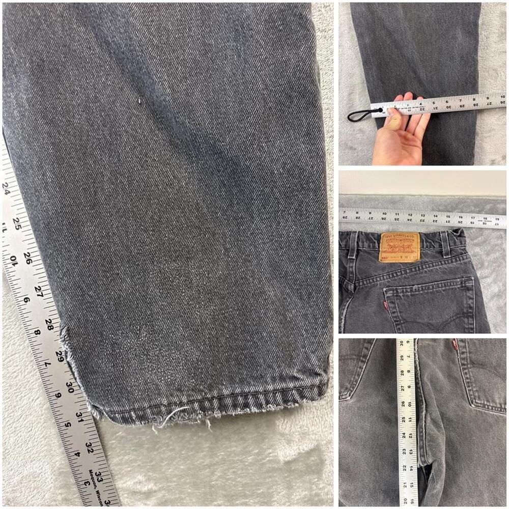 VTG 97 Levi’s 550 Relaxed Fit Jeans Men’s 36x32 {32x31.5} Faded Black Distressed - Picture 7 of 7